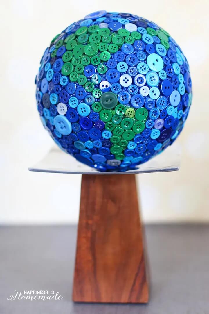 Beautiful Button Globe Craft Idea For Home Decor