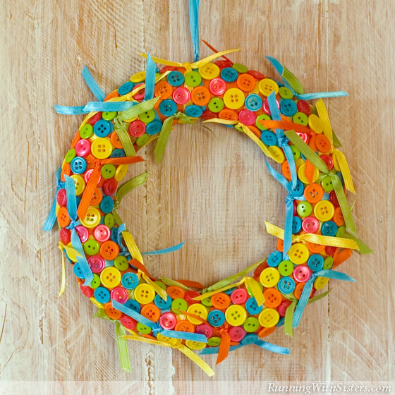 Beautiful Button Wreath Decoration Craft Idea For Classroom Button Crafts For Senior Students
