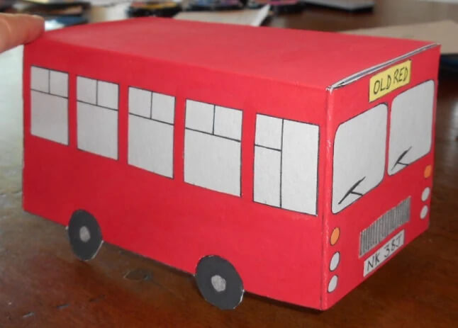 Beautiful Cardboard Bus Craft  for KidsDIY Cardboard Vehicles Ideas for Kids