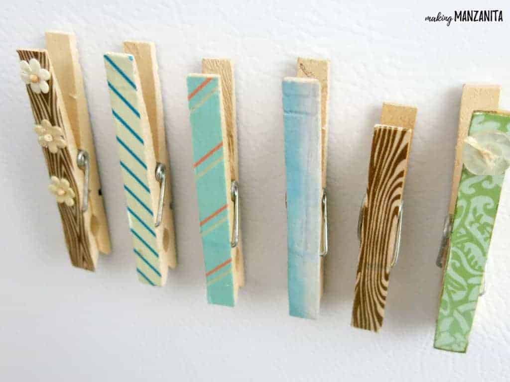 Beautiful Clothespin Craft Decorated With Washi TapeWashi Tape Craft Using Clothespin