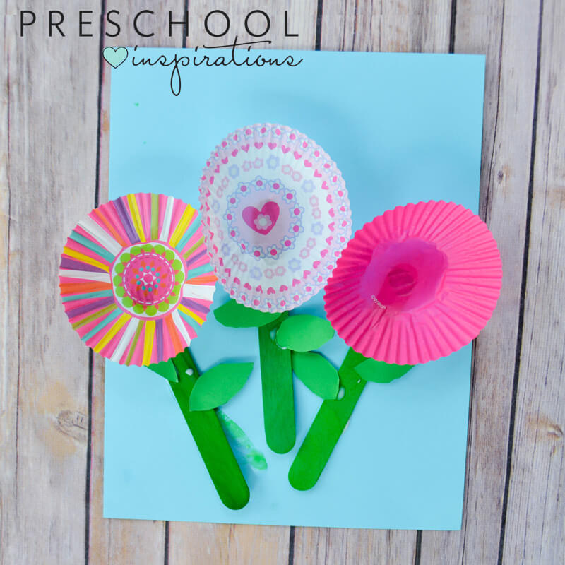 Beautiful Cupcake Liner Flower Craft For Kids