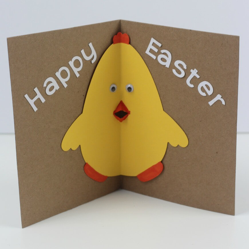 Beautiful Easter Chick Pop-Up Paper Card Ideas for Easter