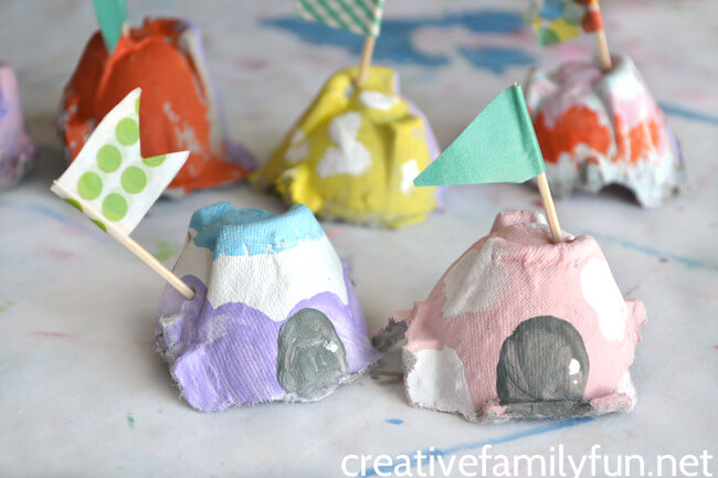 Beautiful Egg Carton Fairy House Craft Idea For Kids