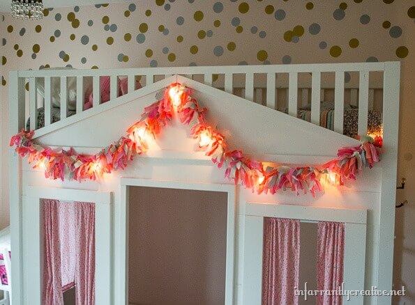 Beautiful Fabric Scrap Garland With Lights Craft No-Sew Crafts With Fabric Scraps