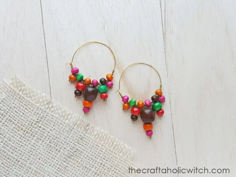 Beautiful Festive Style Earrings Craft Using Colorful Beads