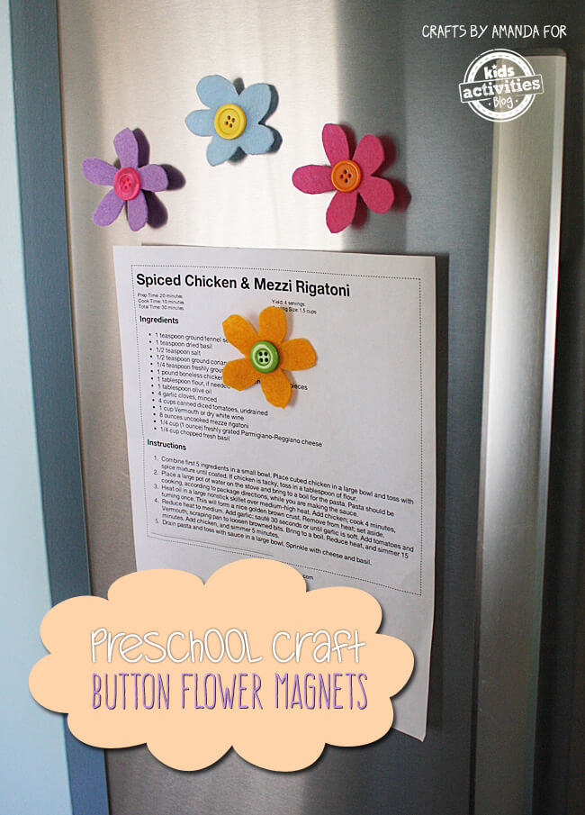 Beautiful Floral Fridge Magnet Craft Idea For Preschoolers Magnet crafts for Preschool 