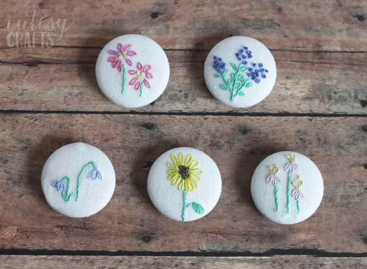 Beautiful Hand Embroidered Magnet Craft Idea For Fridge Fridge Magnet DIY Ideas 