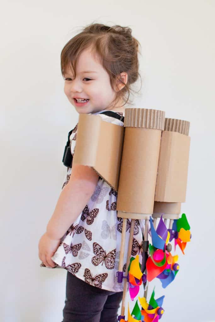 Beautiful Jetpack Costume For Little Girls Using CardboardAstronaut Costume DIY Ideas for Kids