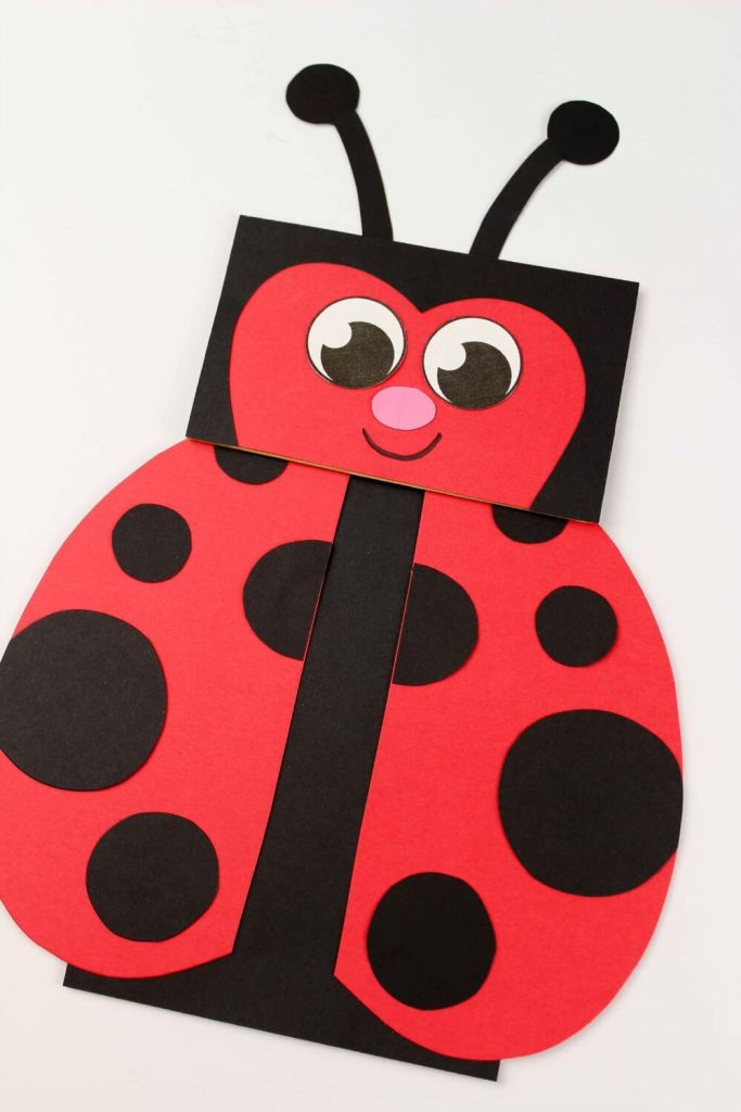Beautiful Lady Bug Craft Idea For Kindergartners With Paper Bag