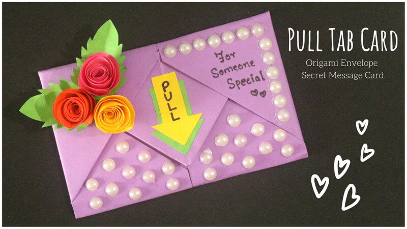 Beautiful Origami Envelope Pull Out Paper Card Craft Ideas