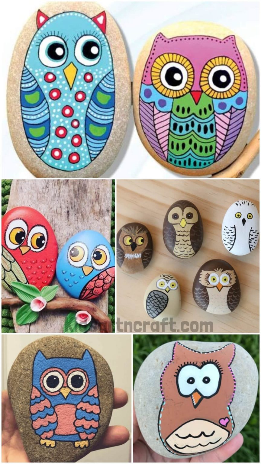 Beautiful Owl Rock Painting Ideas Kids Art & Craft
