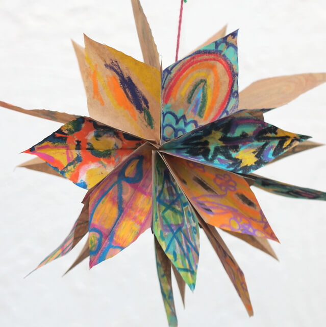 Beautiful Paper Bag Star Craft Idea For Kindergartners