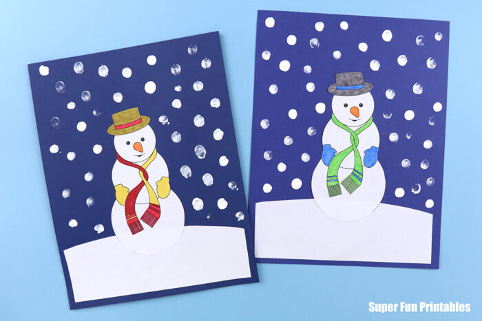 Beautiful Paper Snowman Art Idea For Kids Winter Crafts With Paper 