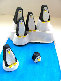 Beautiful Penguins Craft For Kids With Egg Cartons