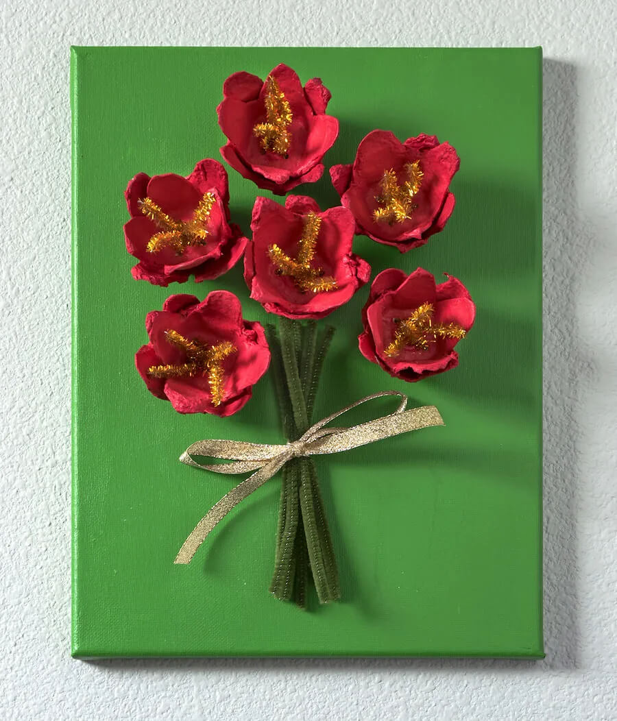 Beautiful Poinsettia Floral Craft For Christmas Using Egg Cartons Recycled Egg Carton Craft Ideas