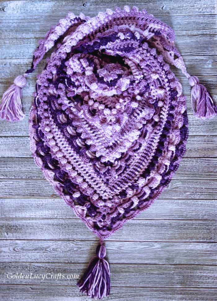 Beautiful Shawl Made With Crochet For Gift