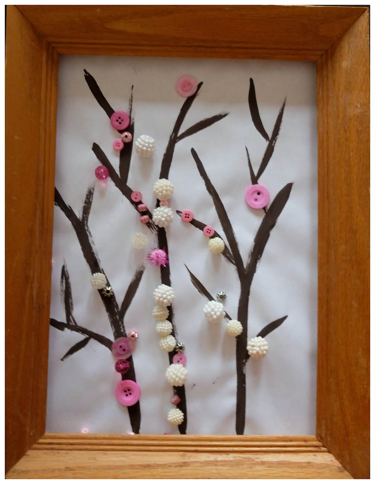 Beautiful Spring Blossom Tree Craft Using Buttons Spring Craft Ideas for Toddlers