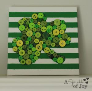 Beautiful St. Patrick's Day Button Wall Art & Craft For Home Decor