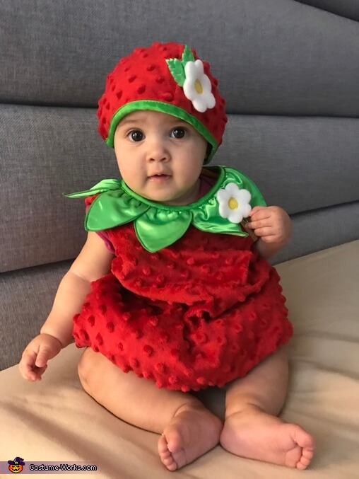 Beautiful Strawberry Dress For Infants
