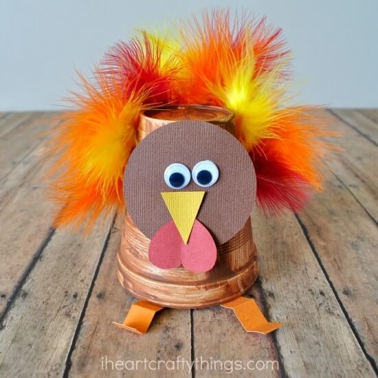 Beautiful Turkey Craft For Kids Using Cup