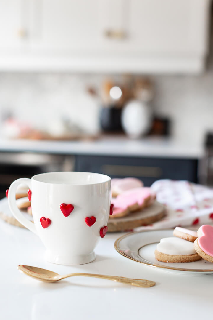 Beautiful Valentine's Day Heart Mug Clay Craft Idea