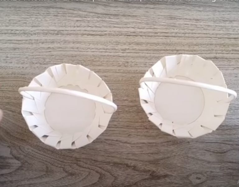 Paper Cup Basket Crafts - Kids Art & Craft