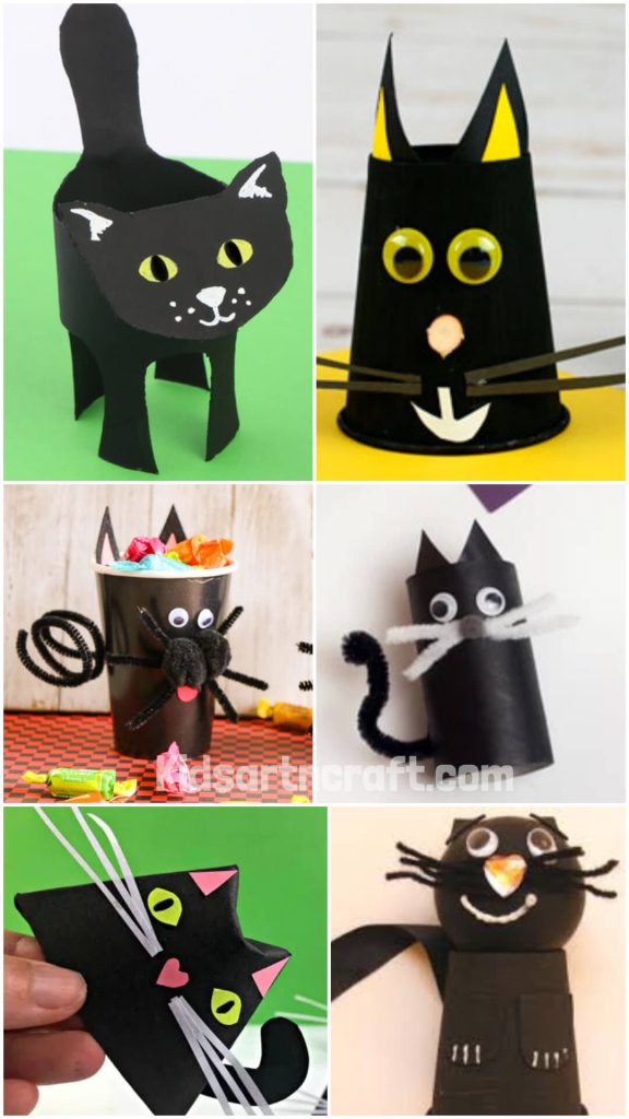 Black Cat Crafts Using Paper Cup