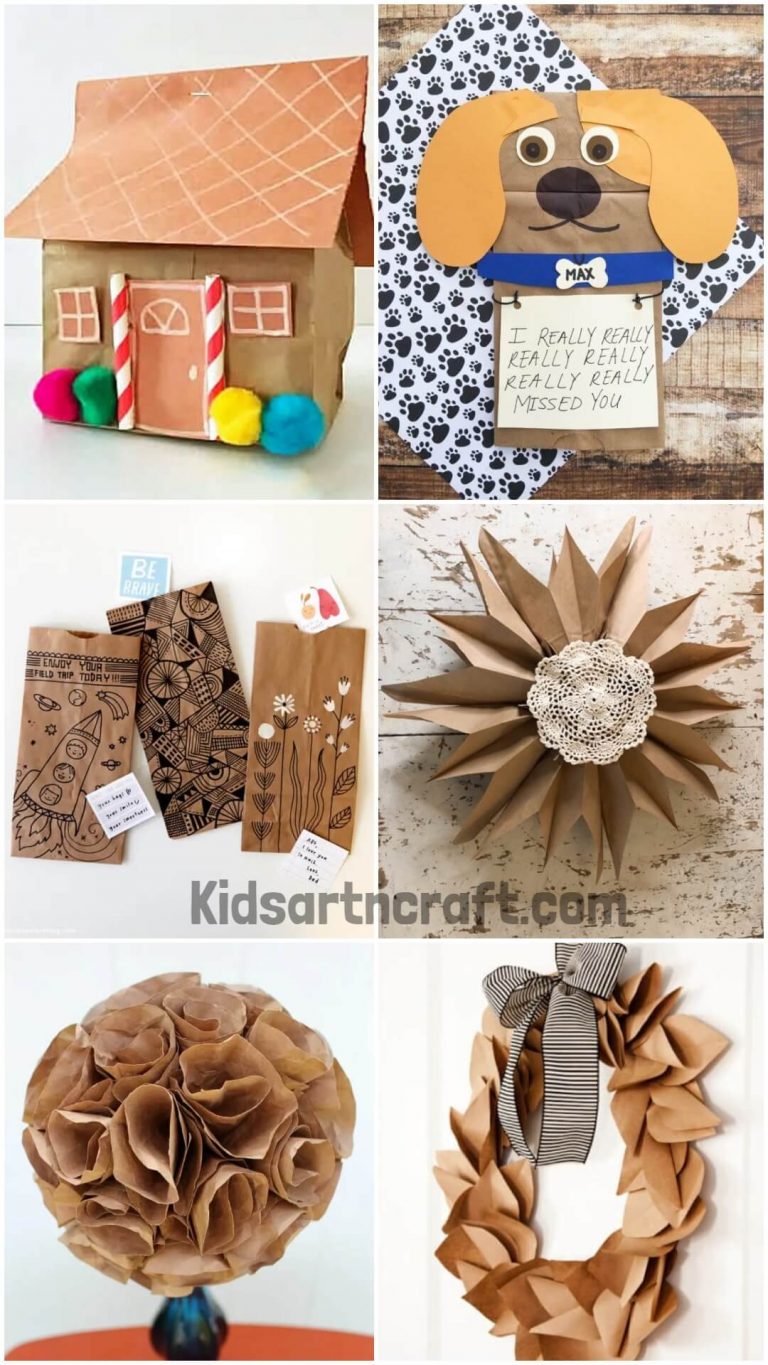 Brown Paper Bag Decoration Ideas Kids Art & Craft