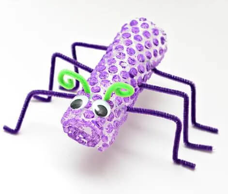 Bubble Wrap And Pipe Cleaner Bug Craft Activity For Kids