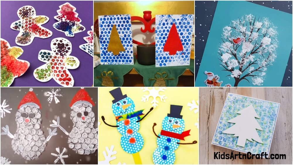 Bubble Wrap Crafts & Activities for Christmas - Kids Art & Craft