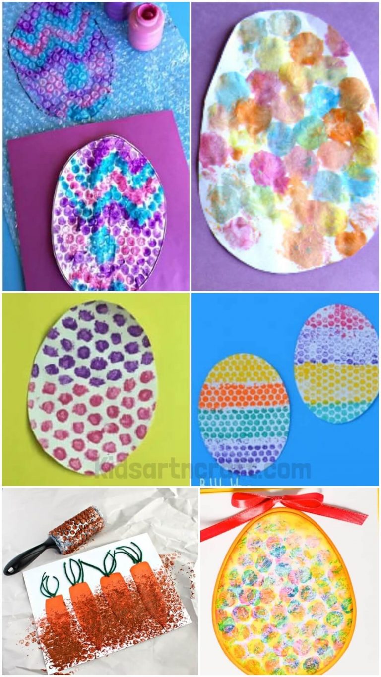 Bubble Wrap Crafts & Activities for Easter - Kids Art & Craft
