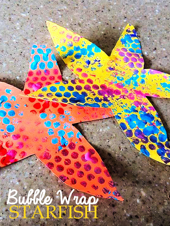 Bubble Wrap Star Fish Painting Idea For Toddlers Bubble Wrap Animal Art &amp; Craft Ideas for Kids