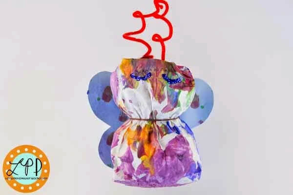 Bug Themed Paper Bag Art Idea For Toddlers Spring Craft Ideas for Toddlers