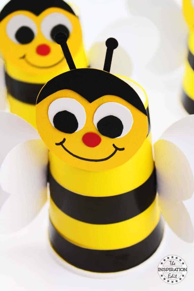 Bumblebee Craft Made With Paper Cup For Preschoolers