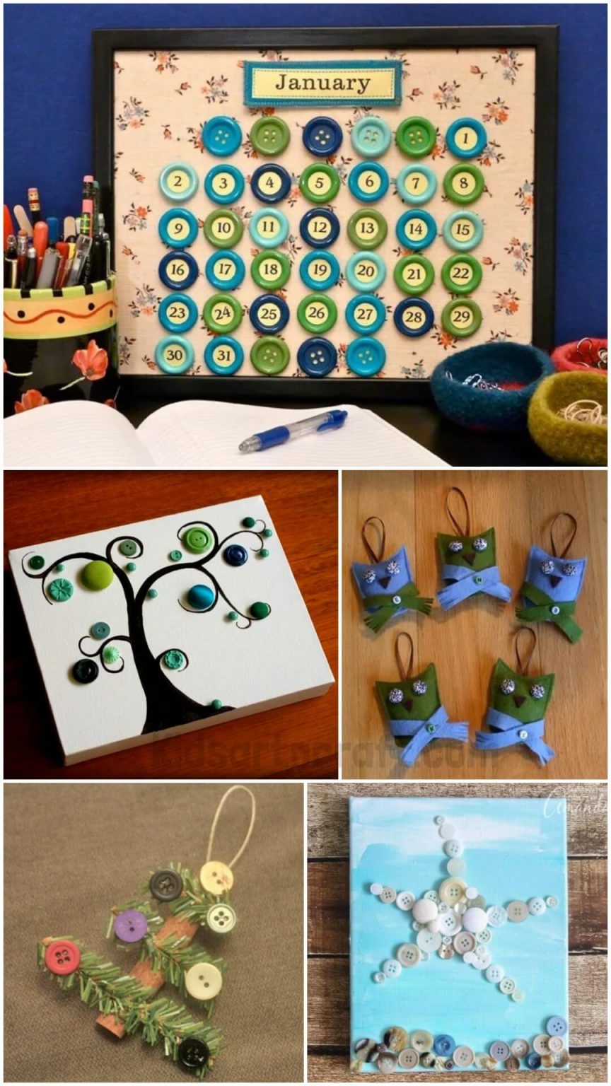 Button Crafts For Senior Students - Kids Art & Craft