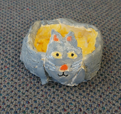 Cat Pattern Clay Pot To Make At Home Air Dry Clay Ideas featuring animals