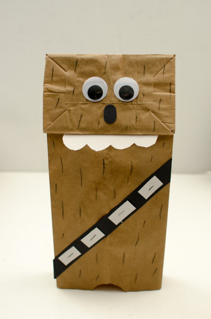 Chewbacca Paper Bag Craft Idea For Kids To Make Easy paper bag crafts