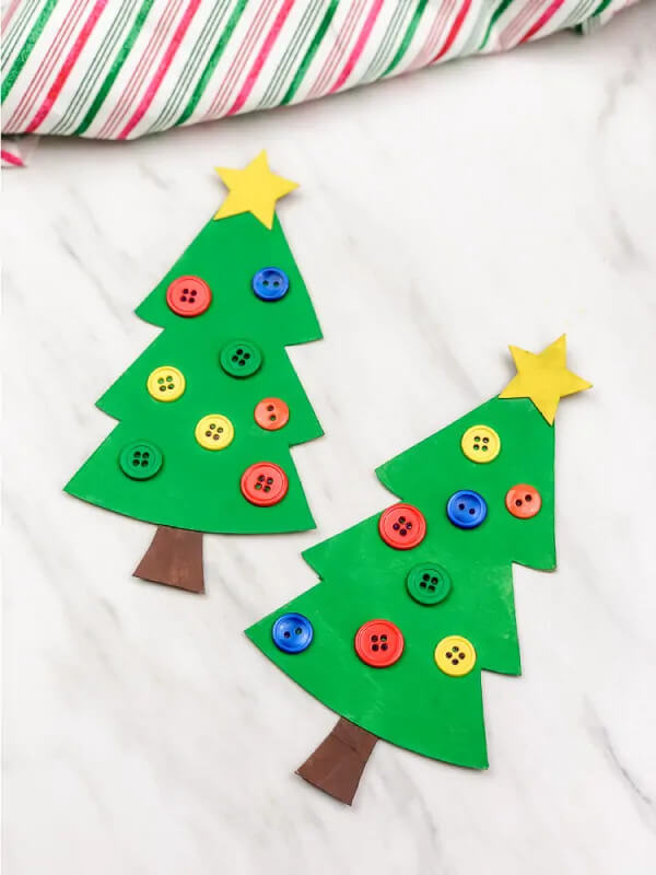 Christmas Tree Button Craft Ideas Using Recycled MaterialRecycled Button Craft Ideas