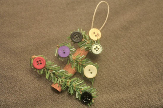 Cinnamon Stick Ornament Craft For Christmas Tree Button Crafts For Senior Students