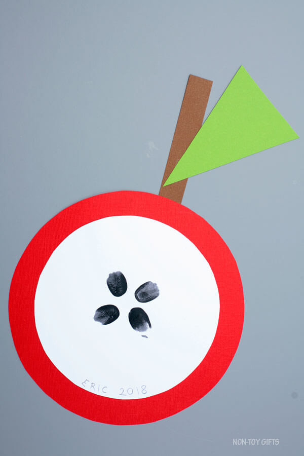 Circle Paper Shape Apple Craft For Preschoolers Shape Crafts for Kids