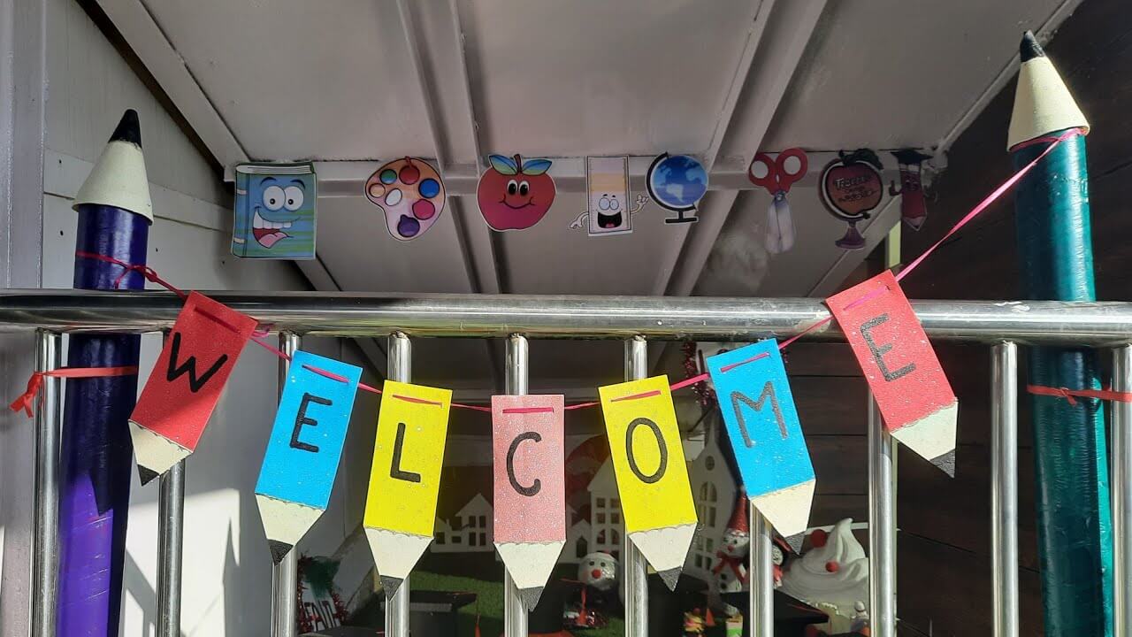 Classroom Decoration Idea With Welcome Banner Classroom Decoration Ideas for Preschool