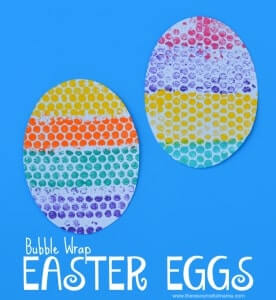 Colorful Bubble Wrap Easter Egg Painting Craft For Toddlers