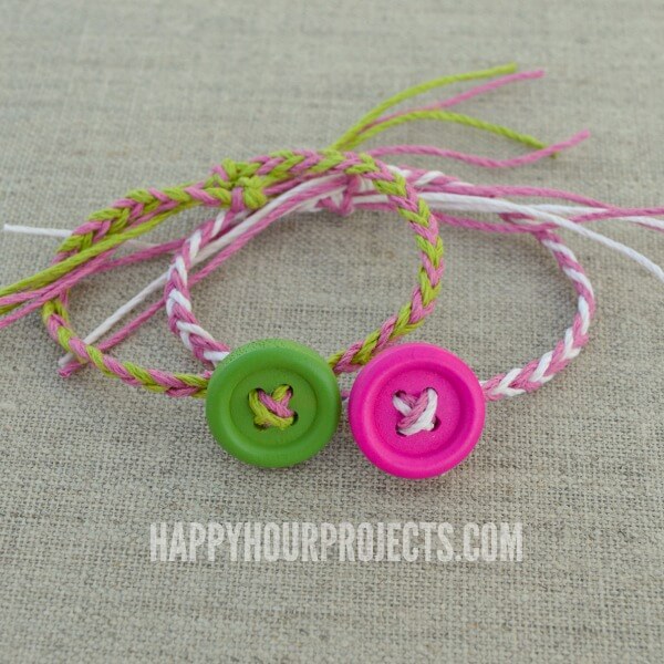 Colorful Button Bracelet Gift Idea For Friendship Day DIY Button Bracelet Craft Ideas