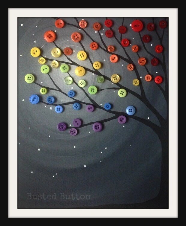 Rainbow Button Crafts