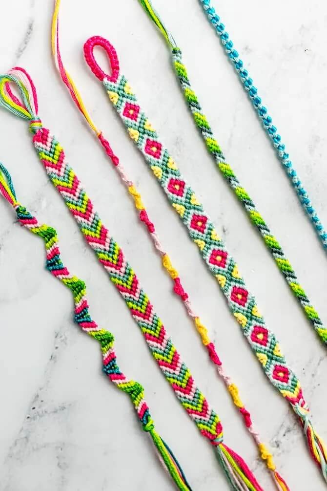 Colorful Friendship Bands Embroidery Craft