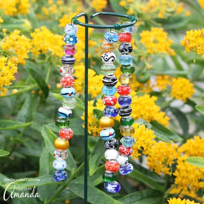 Colorful Glass Beads Garden Stake Decor Project