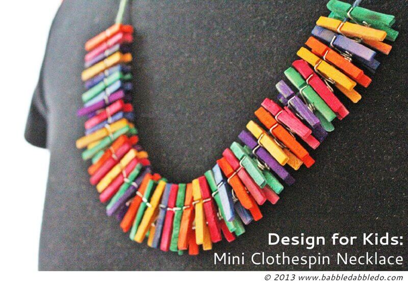Colorful Mini Clothespin Necklace Craft For Toddlers Mini clothespin crafts