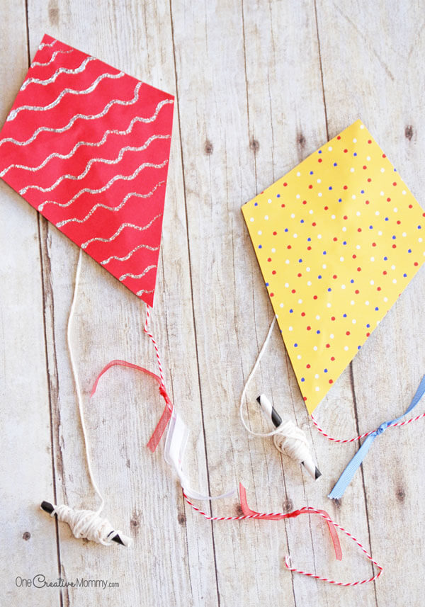 Colorful Paper Kite DIY Craft For Toddlers And Kids