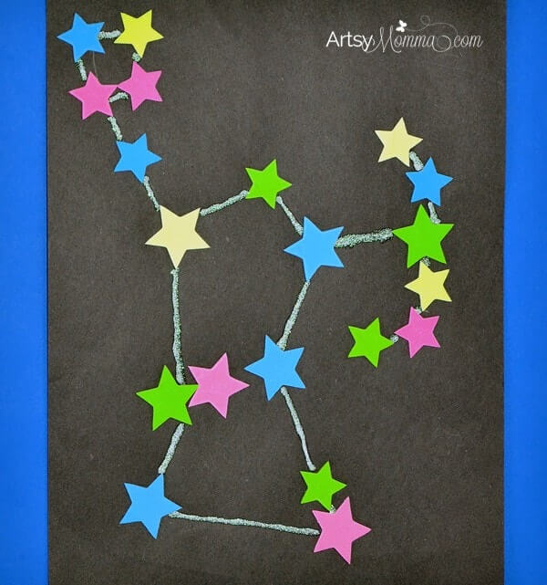 Constellations Learning Craft Activity For Kids SPACE CRAFTS FOR KIDS