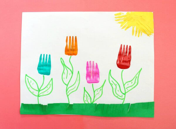 Cool Fork Spring Flower Painting Art Ideas For Preschoolers